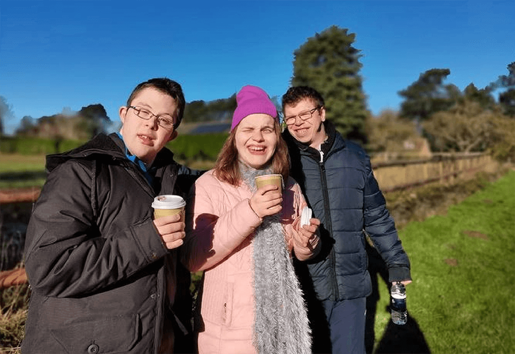 Tom, Kizzie and Matthew on the walk.